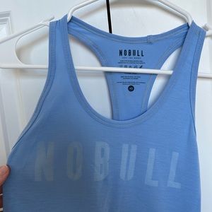 NoBull Women’s Racerback Tank Blue Vista Size XS